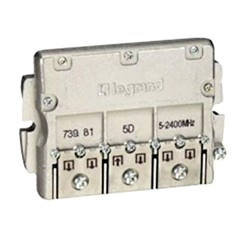 Repartiteur tv/fm/sat 5 sorties blinde Legrand 91087