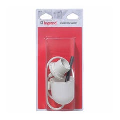 Kit de suspension douille DCL LEGRAND avec 1 douille E27 et 1 câble blanc longueur 60cm + fiche DCL 0