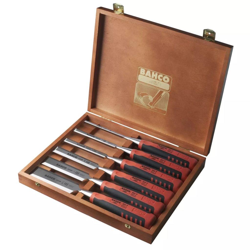 Jeu de burins en boîte en bois 6 pcs 424P-S6-EUR BAHCO