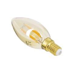Ampoule LED Flamme / Vintage au verre ambré, culot E14, 4W cons. (30W eq.), 350 lumens, lumière blanc chaud 4