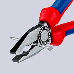 Pince universelle en acier spécial pour outils, tête polie, poignées à gaine en plastique, Long. : 180 mm, Capacité de coupe du Ø du fil dur 2,2 mm 7