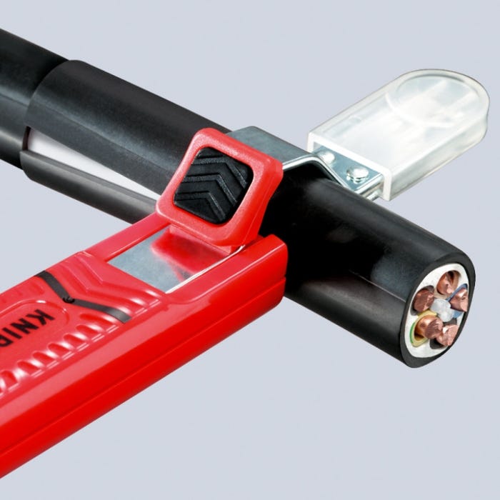Knipex 16 20 165 SB - Cuchillo para cables con cuchilla en gancho, para mangueras de 8,0 a 28,0 mm2 (en embalaje autoservicio) 2