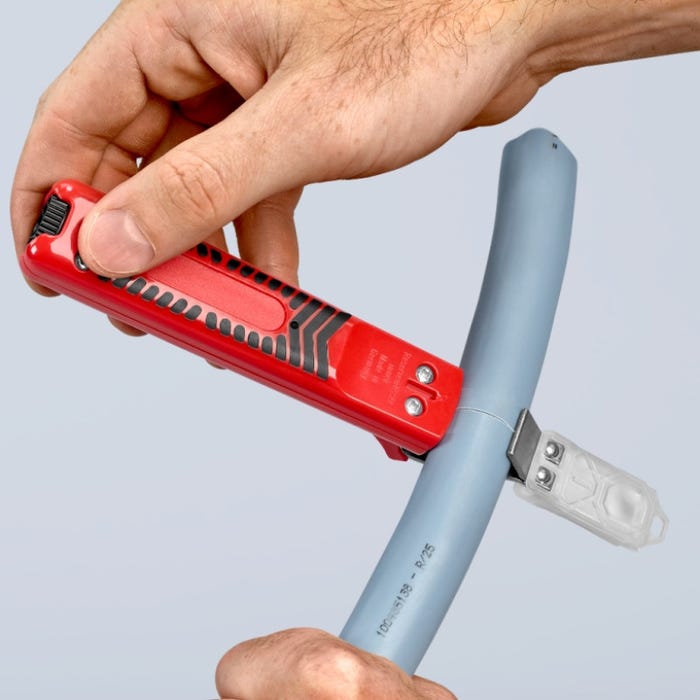 Knipex 16 20 165 SB - Cuchillo para cables con cuchilla en gancho, para mangueras de 8,0 a 28,0 mm2 (en embalaje autoservicio) 3