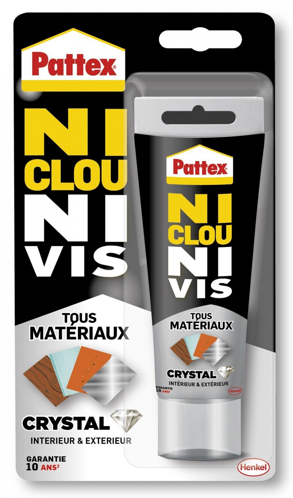 Colle de fixation PATTEX Ni clou ni vis, 90 gr transparent