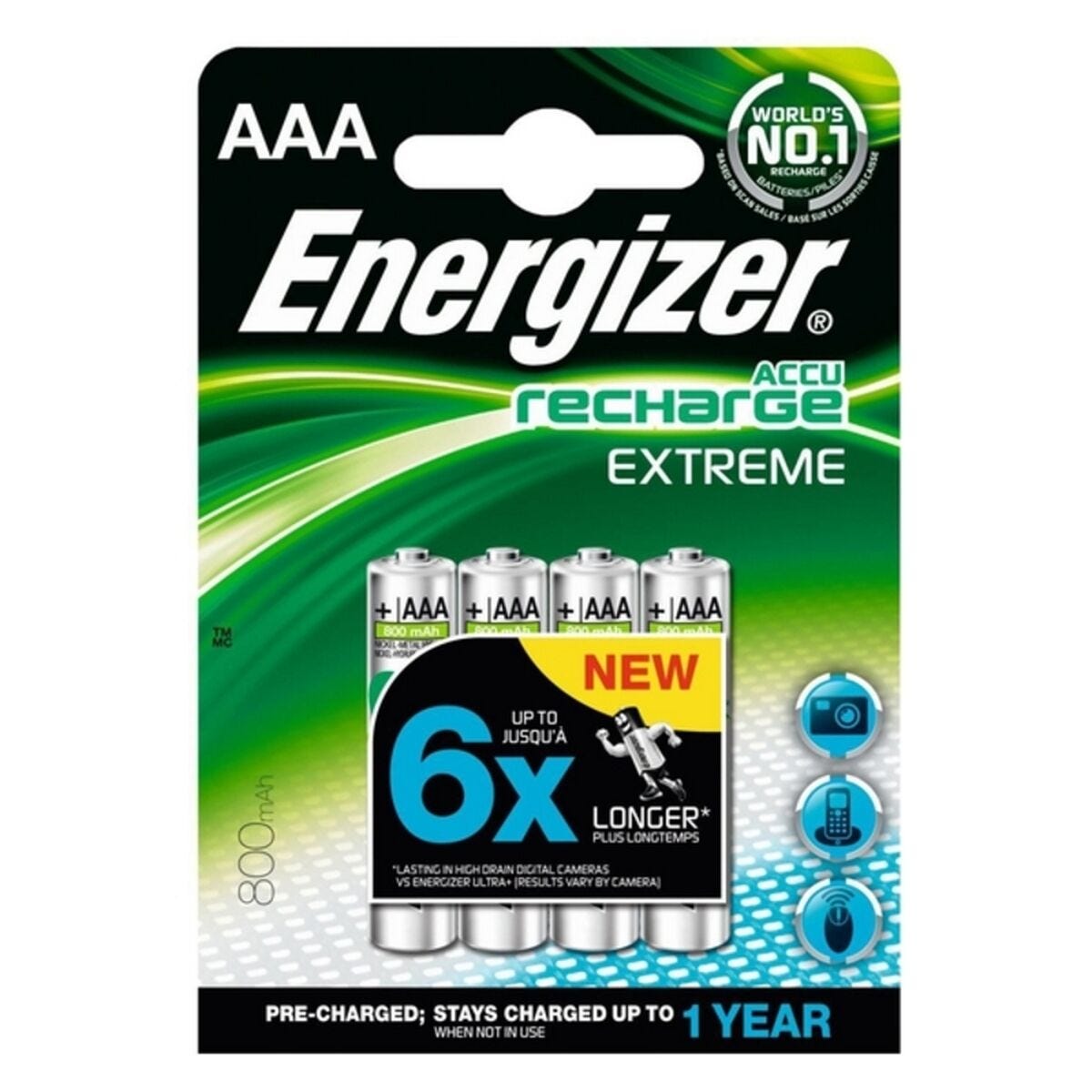Batteries Energizer Extreme 800 mAh HR03 (4 pcs) 0