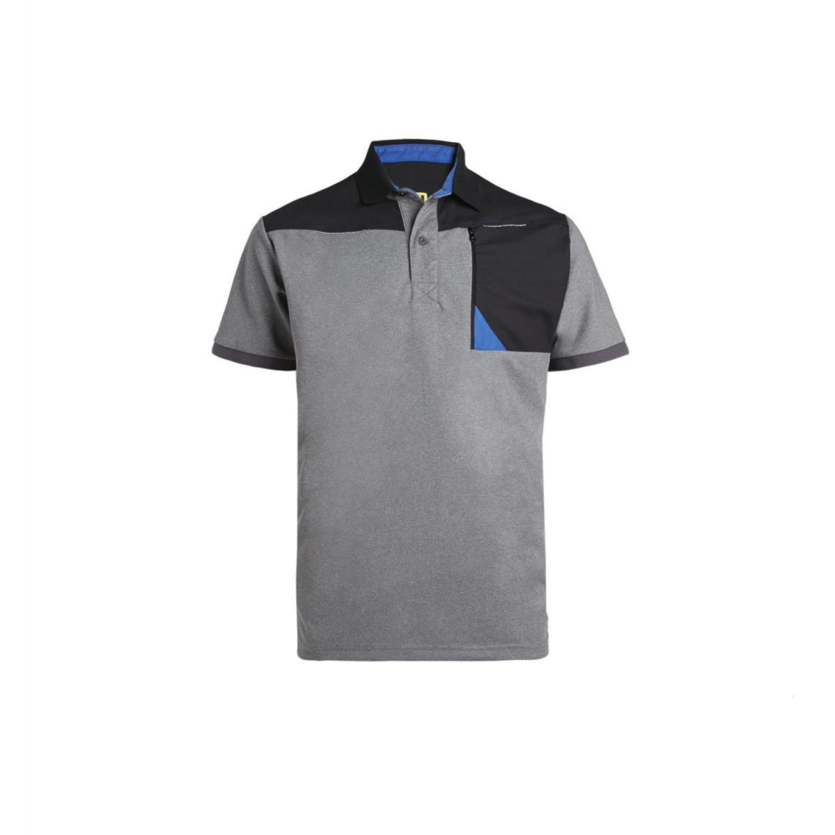 POLO DE TRAVAIL HORTEN NOIR / GRIS CHINÉ - NORTH WAYS - Taille XL