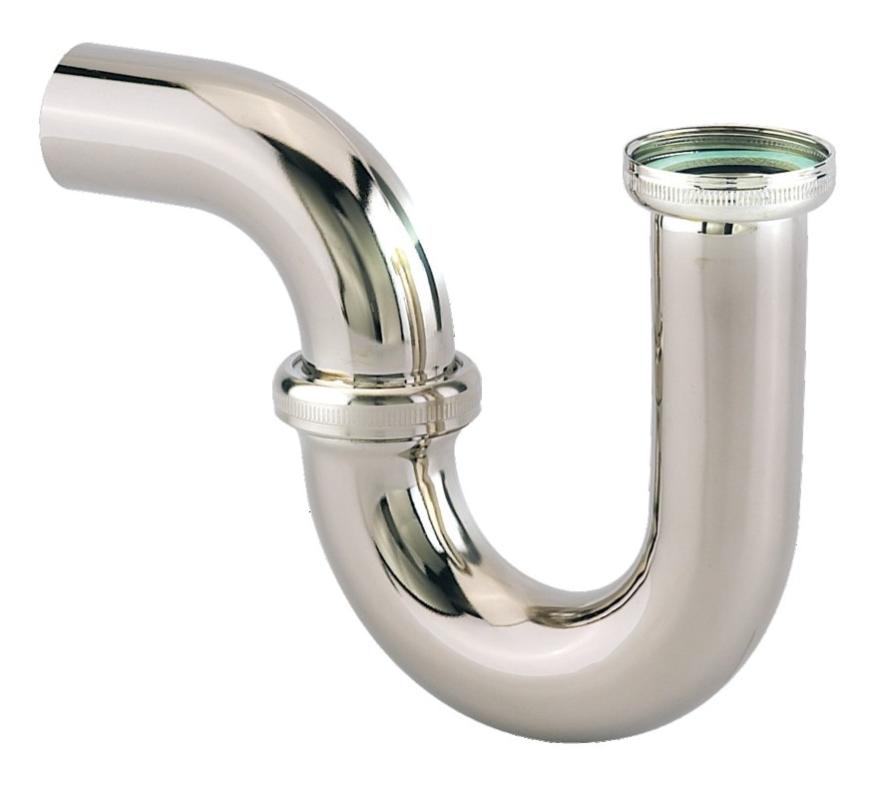 Siphon tube de lavabo en laiton chromé - VALENTIN - 16710000800