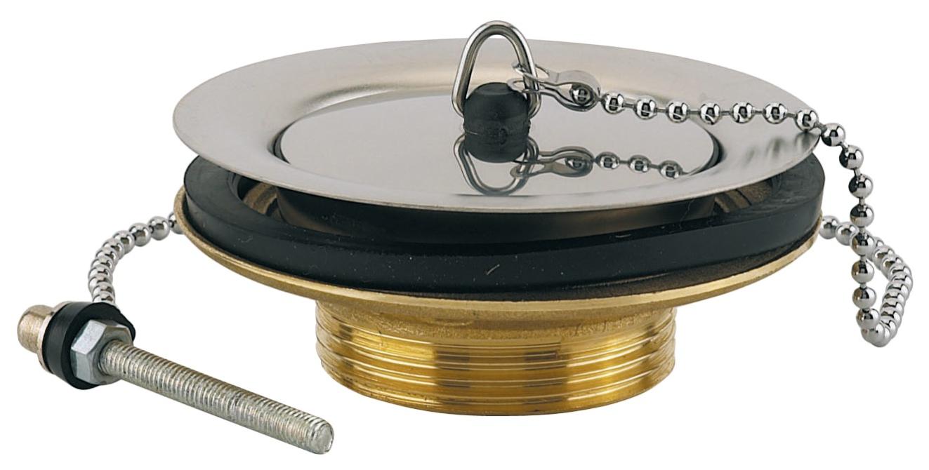 Bonde d’évier Laiton D60 70L/MN avec bouchon-chaînette pour evier grès- VALENTIN - 00 352200 000 00