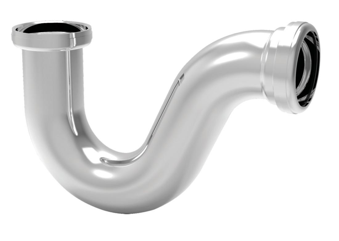 Siphon d’évier tube laiton haut débit D40 - VALENTIN - 00 365200 009 00