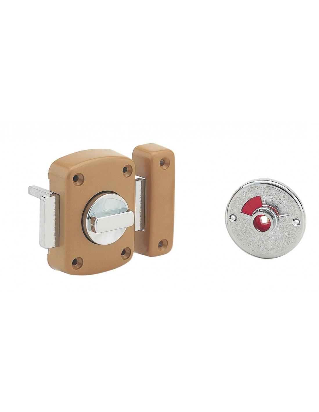 THIRARD - Verrou pour porte de salle de bain et WC Alouette 50 mm epoxy bronze pour wc