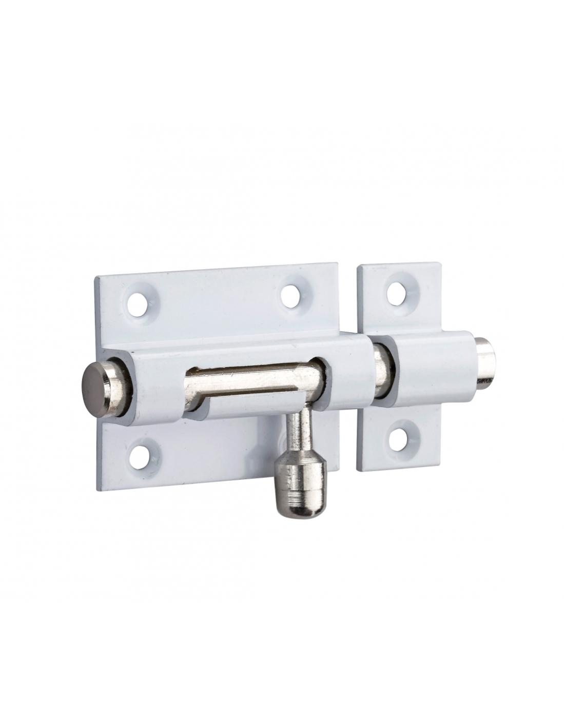 THIRARD - Targette, laiton poli blanc, pêne Ø 8mm, 40x30mm