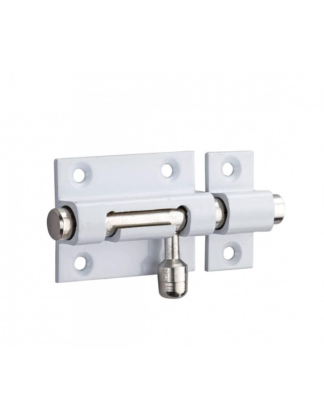 THIRARD - Targette, laiton poli blanc, pêne Ø 8mm, 40x30mm