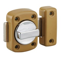 THIRARD - Verrou à bouton Alouette pour porte intérieure, 30mm, acier, époxy bronze 2