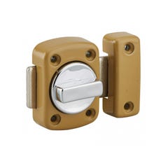 THIRARD - Verrou à bouton Alouette pour porte intérieure, 30mm, acier, époxy bronze
