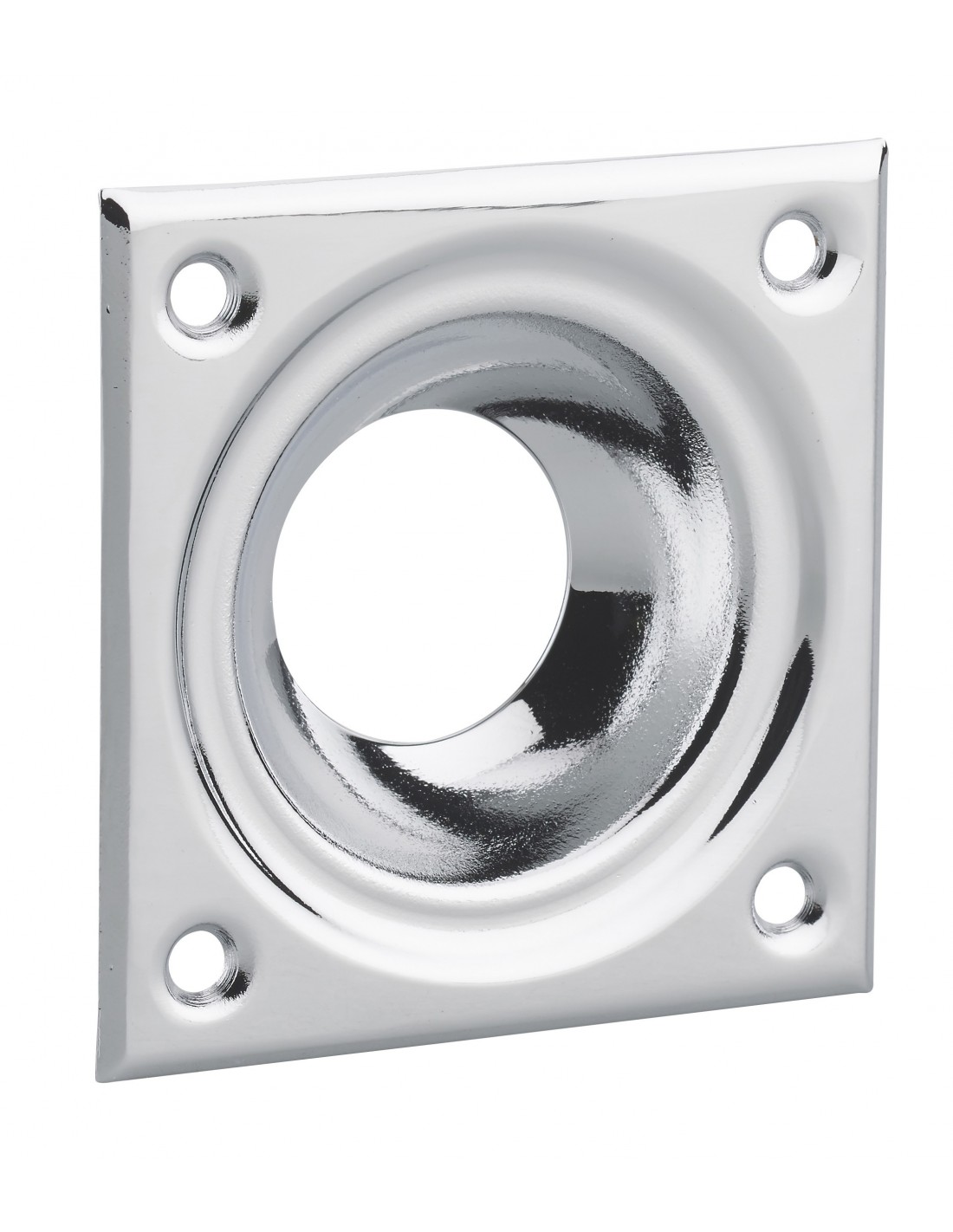 Thirard - Entree À Cuvette Laiton Chromé 60 X 60 Pour Verrou De Sureté Cylindre Ø 23 Mm