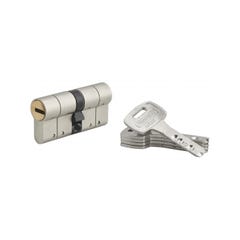 THIRARD - Cylindre de serrure double entrée Federal S, 30x30mm, nickel, anti-arrachement, anti-perçage, 5 clés