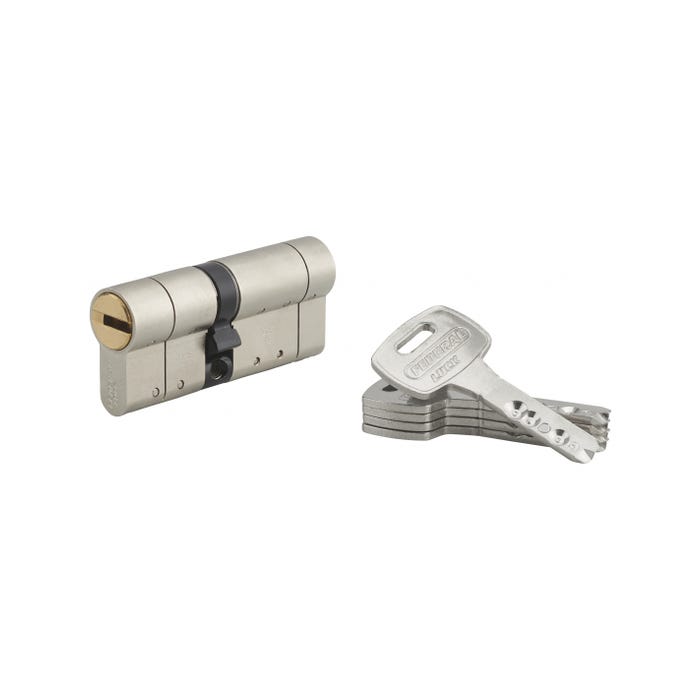 THIRARD - Cylindre de serrure double entrée Federal S, 30x40mm, nickel, anti-arrachement, anti-perçage, 5 clés 0