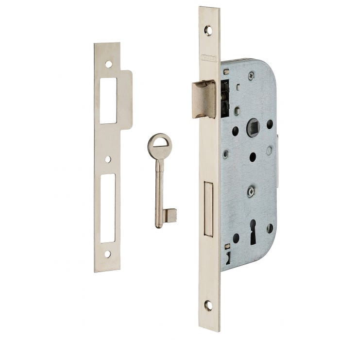 THIRARD - Serrure encastrable à clé pour porte de chambre, 1/2 tour, axe 40mm, bouts carrés, 1 clé 0