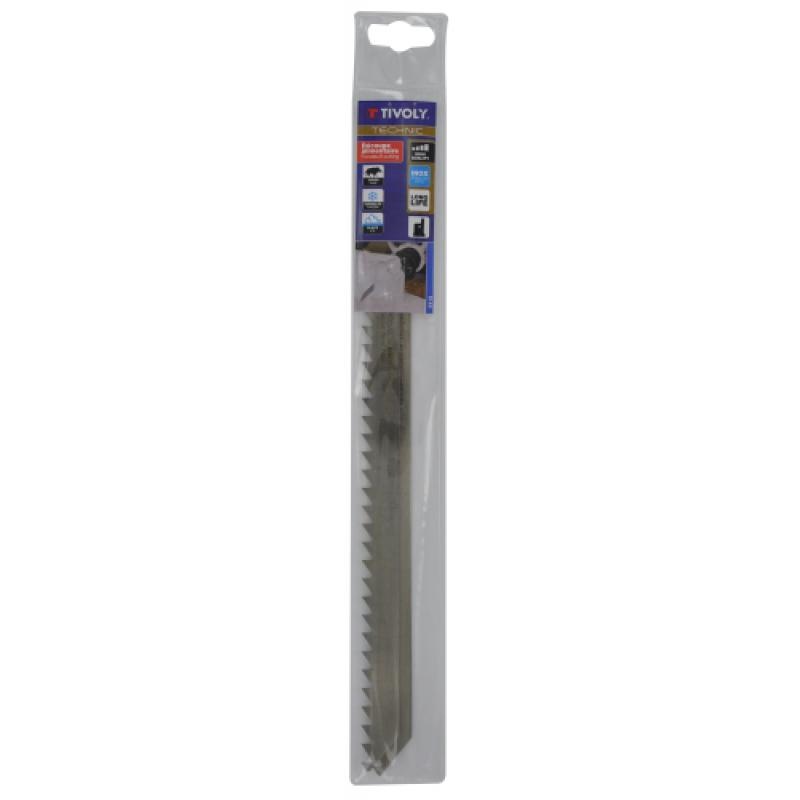 Lames de scie sabre inox découpe alimentaire, longueur 300 mm, carte de 2 lames