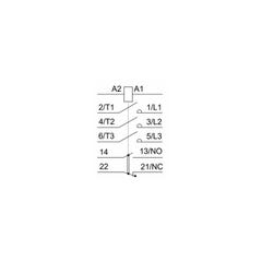 contacteur tesys d - 9a - 3 pôles - 1f+1o - 24v ac - schneider electric lc1d09b7 1