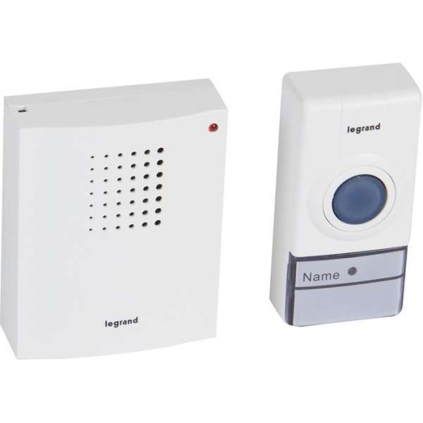 Kit Carillon Et Sonnette Sans Fil 32 Mélodies Alimentation Par Piles Essentiel Blanc - Legrand