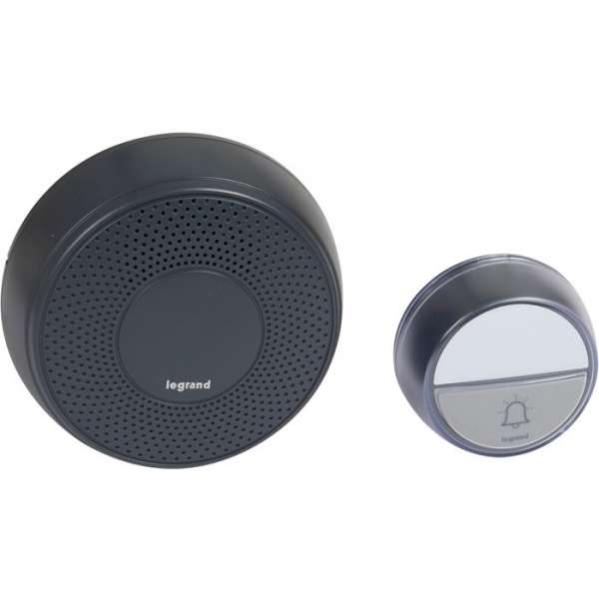 Kit Carillon Et Sonnette Sans Fil 15 Mélodies Alimentation Par Piles Confort - Anthracite - Legrand