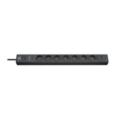 Brennenstuhl Multiprise hugo! Noire - 7 prises + 2 prises USB - avec parafoudre et 2m de cable 19.500A 0