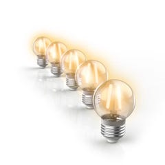 Xanlite - Lot de 5 Ampoules LED "Vintage", Culot E27, Blanc Chaud, Spécial Extérieur (IP45) - PACK5RFDV400PA 1