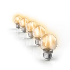 Xanlite - Lot de 5 Ampoules LED "Vintage", Culot E27, Blanc Chaud, Spécial Extérieur (IP45) - PACK5RFDV400PA 0