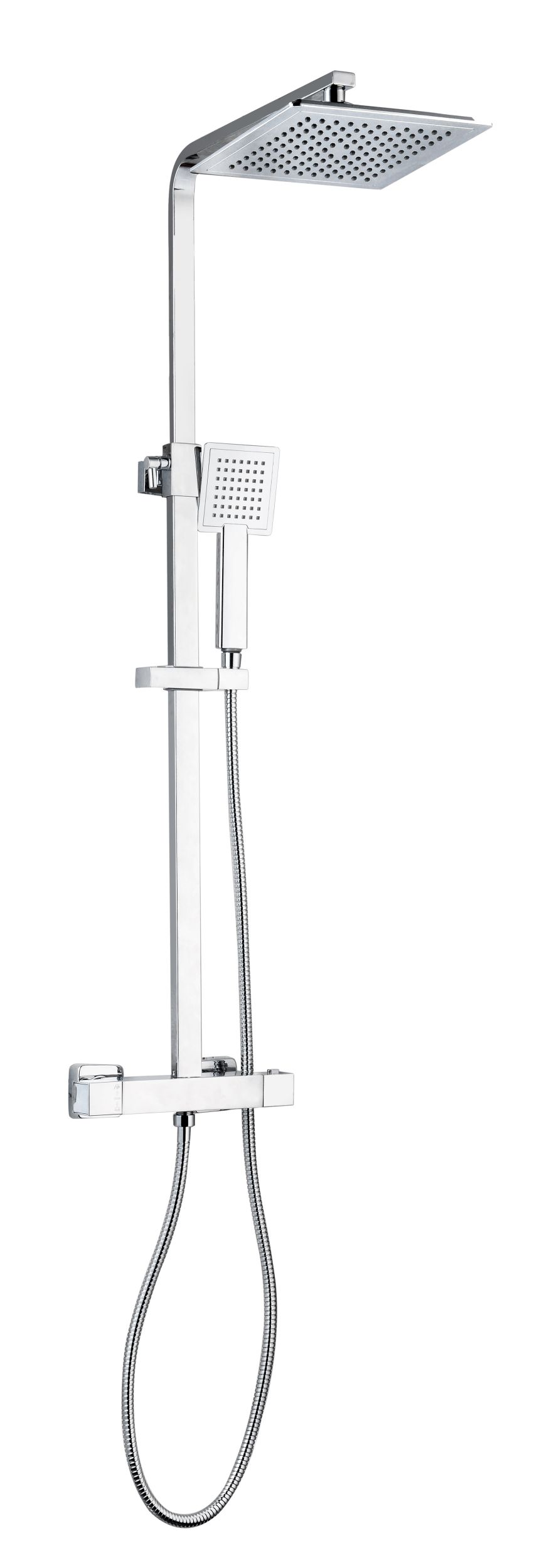 Colonne de douche K'RO pommeau de tête carré 22,5 cm