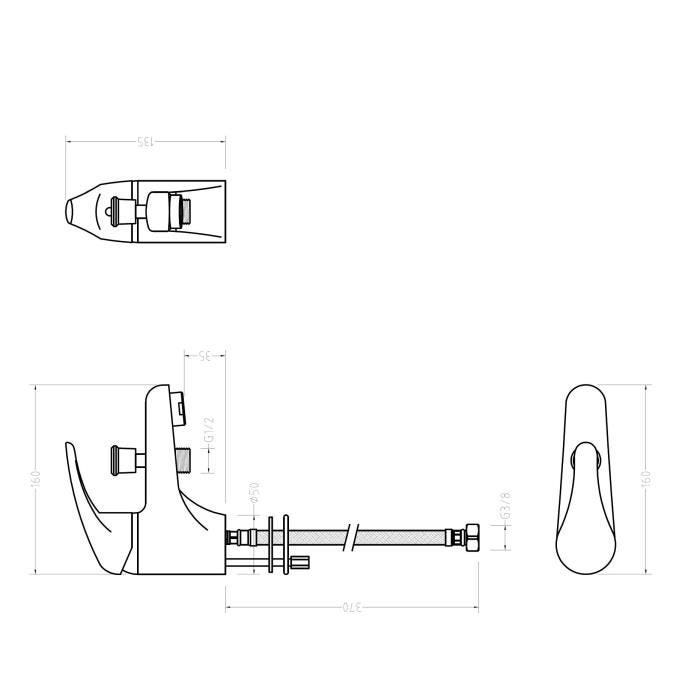 ROUSSEAU Robinet mitigeur mécanique baignoire et douche - Chromé - Monotrou NF 5