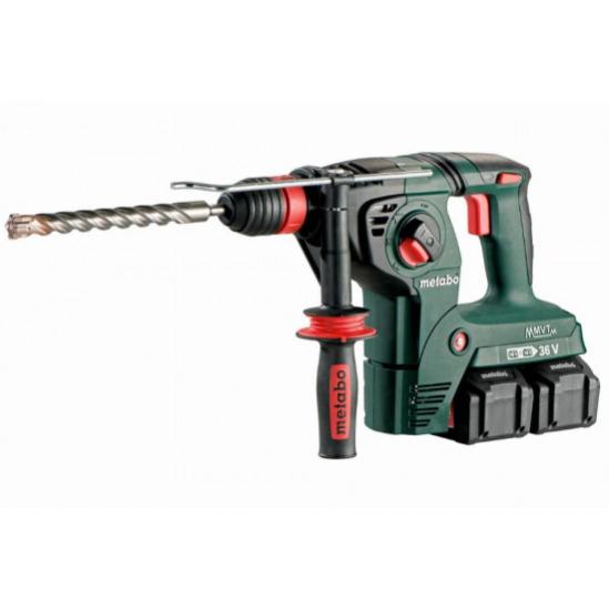 Marteau perforateur burineur KHA 36-18 LTX 32 METABO 4 Batt. 5,2 Ah Li-Power + 2 Charg. ASC 145 + coffret MetaBox - 600796650