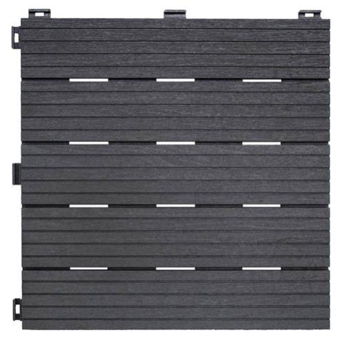 Dalle de terrasse grise 30x30cm lot de 6