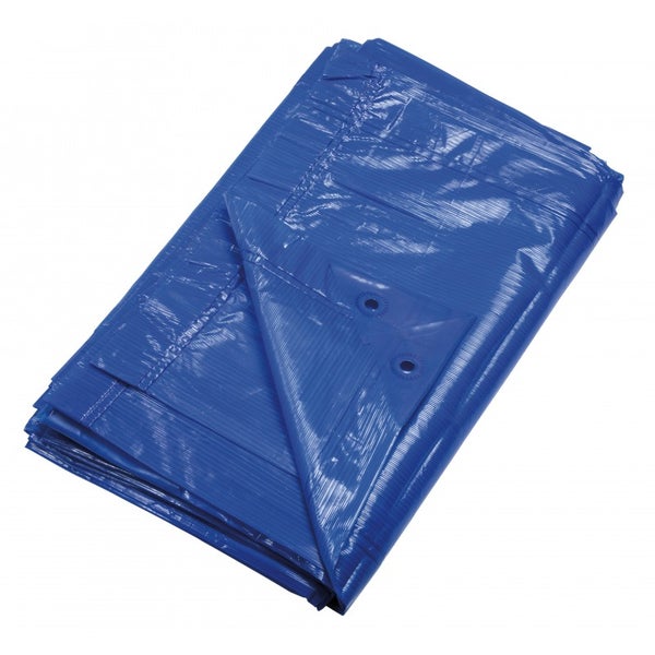 Bâche de Protection 4x5 m - TECPLAST 150MU - Bleue et Verte - Haute Qualité  - Bâche d'extérieur imperméable