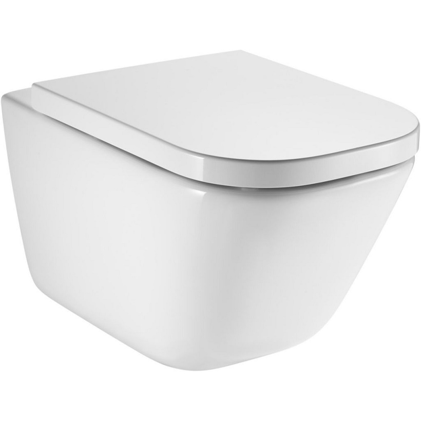 Pack Cuvette WC THE GAP suspendue sans bride - abattant frein chute - Blanc