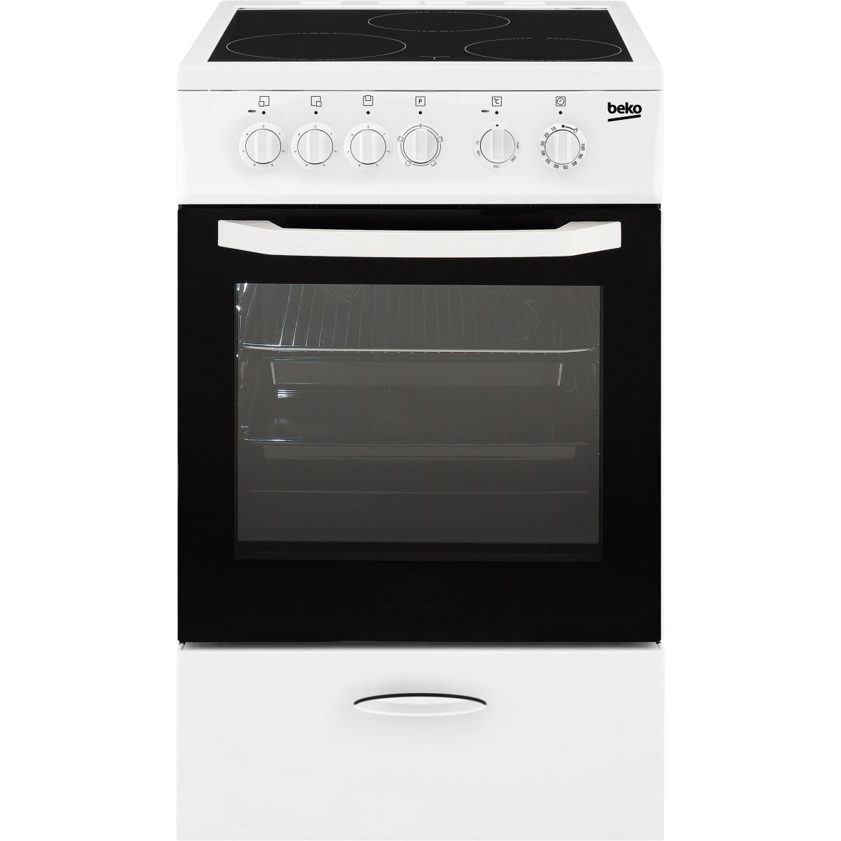 Cuisinière vitrocéramique BEKO CSS48100GW 50cm