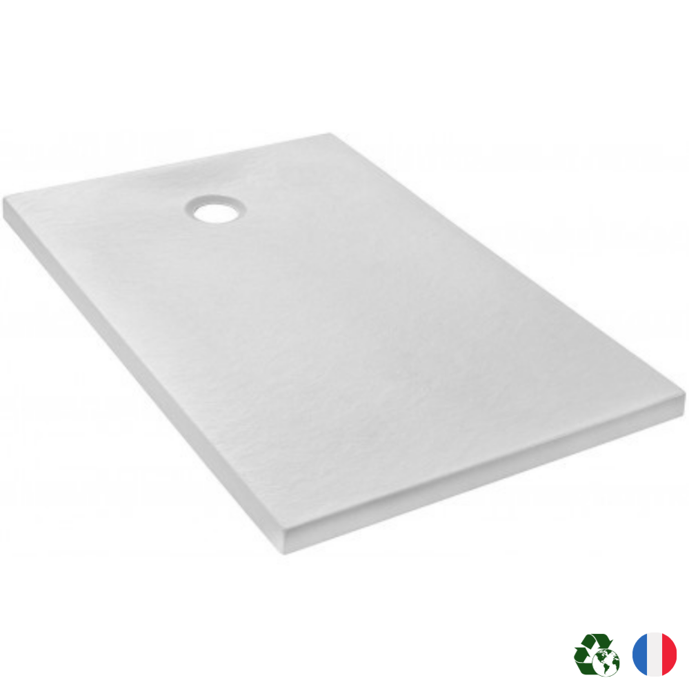 Receveur douche Ipso extra plat Fabrique en France, 140 x 80, blanc, adherence / PN6