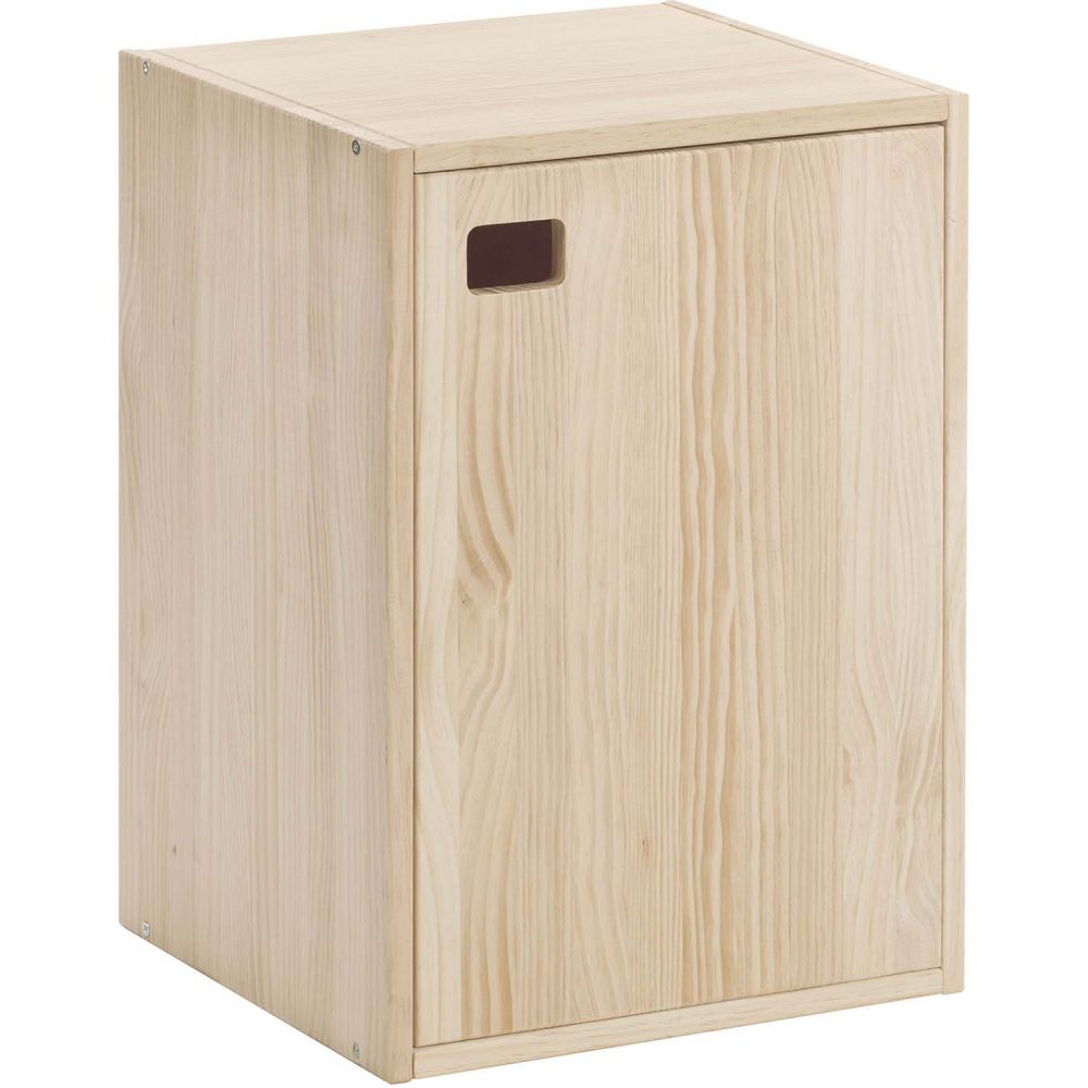 Armoire en pin brut 1 porte 2 tablettes Dinamic Astigarraga