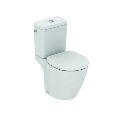 Ideal Standard - Pack WC cuvette sortie horizontale avec Abattant frein de chute Blanc - CONNECT SPACE Ideal standard