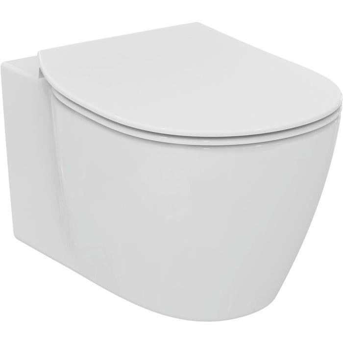 Standard Cuvette WC suspendue et abattant avec frein de chute blanc en porcelaine CONNECT SPACE Ideal standard 5