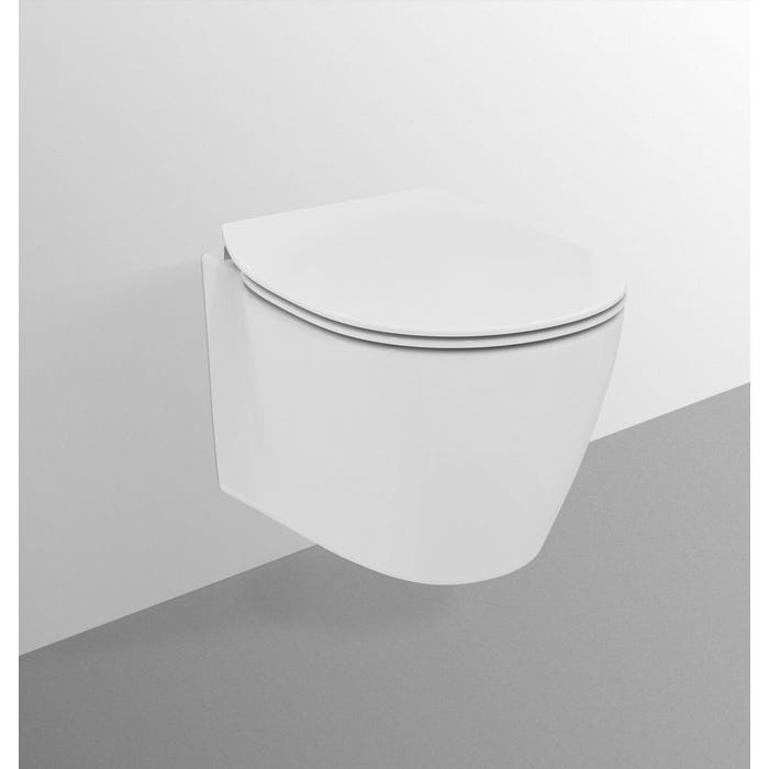 Standard Cuvette WC suspendue et abattant avec frein de chute blanc en porcelaine CONNECT SPACE Ideal standard 7