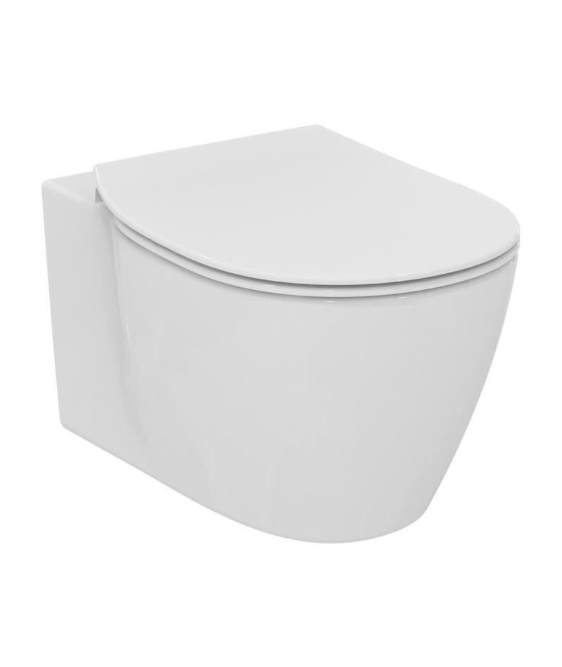 Standard Cuvette WC suspendue et abattant avec frein de chute blanc en porcelaine CONNECT SPACE Ideal standard