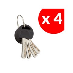 THIRARD - Cadenas à clé Reverso, laiton, extérieur, anse acier, 40mm, 4 clés 2