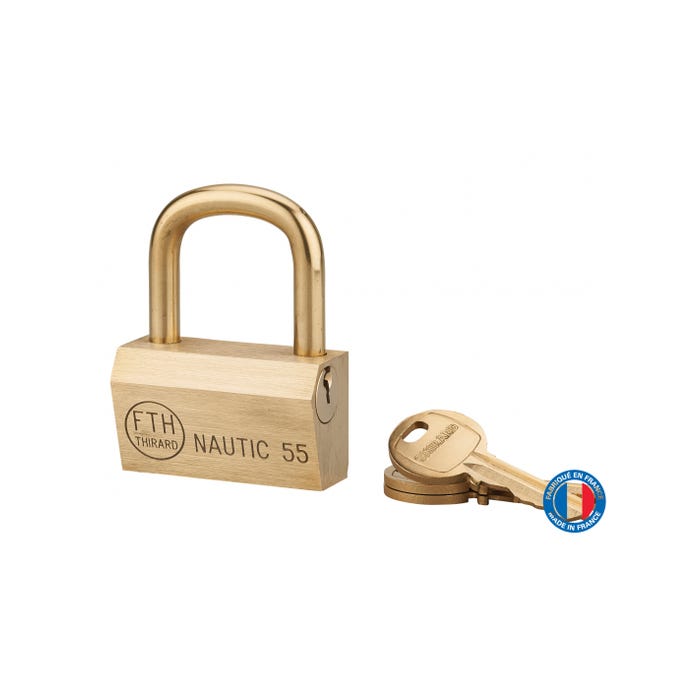 Cadenas de sûreté NAUTIC 55 mm avec 3 clés 968552 Thirard 2