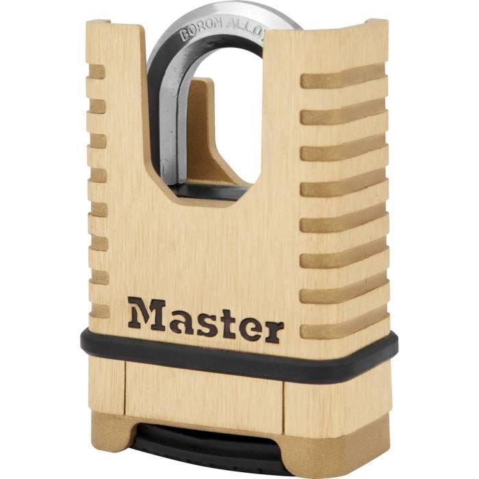 MASTER LOCK Cadenas en Laiton Massif Haute Securite [Anse Protegee][a Combinaison] M1177EURD 4