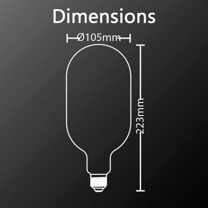 Xanlite - Ampoule LED déco éclairante Gas bottle Opaline au verre lacté, culot E27, 8W cons. (60W eq.), 806 lumens, lumière blanc neutre - 4