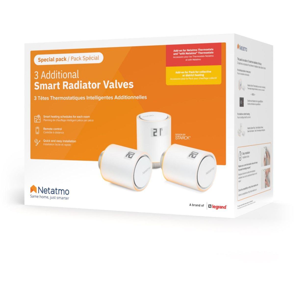 Robinet thermostatique NETATMO 3 Tetes thermostatiques connectees