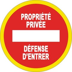 Panneau de signalisation propriété privée Novap - Diamètre 30 cm 2