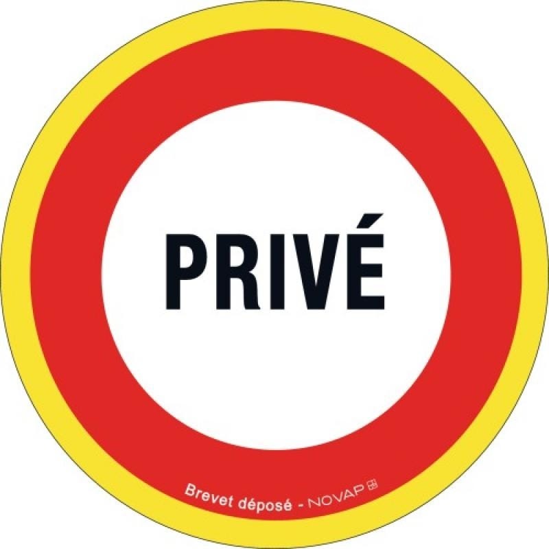 Panneau de signalisation propriété privée Novap - Diamètre 30 cm 3