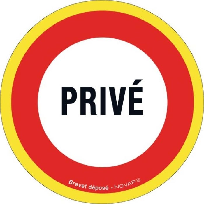 Panneau de signalisation propriété privée Novap - Diamètre 30 cm 3